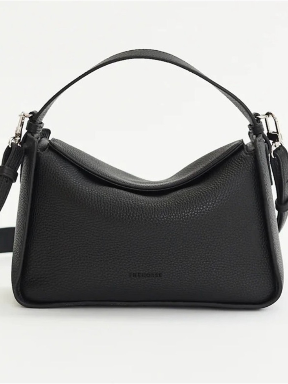 The Horse Black Pebbled Leather Crossbody Bag